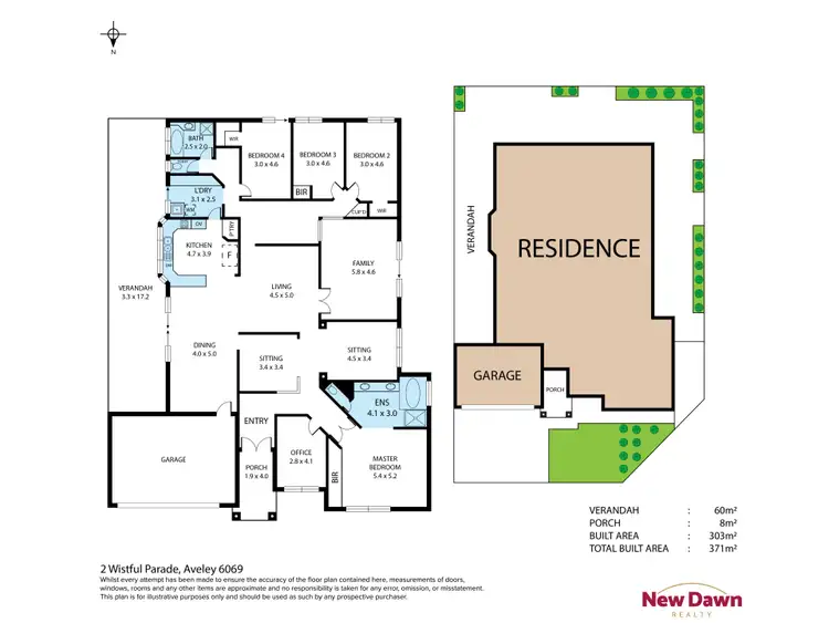 Floorplan of Homely house listing, 2 Wistful Parade, Aveley WA 6069