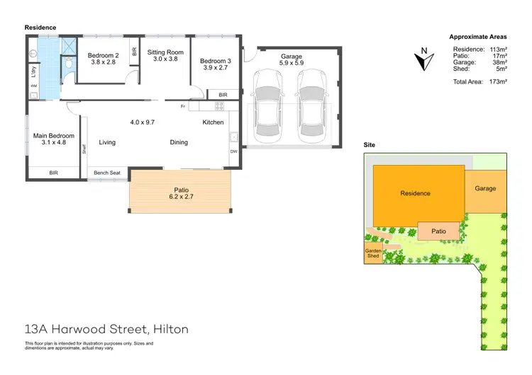Floorplan of Homely house listing, 13A Harwood Street, Hilton WA 6163