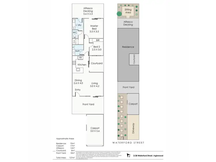 Floorplan of Homely villa listing, 2/28 Waterford Street, Inglewood WA 6052