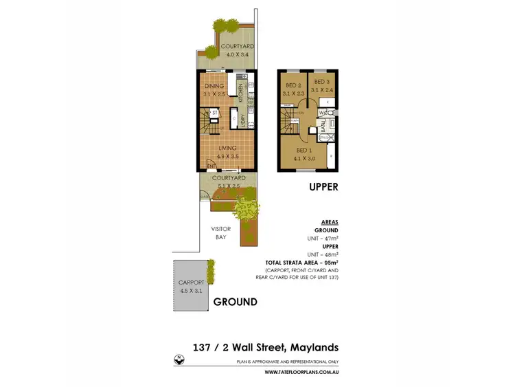 Floorplan of Homely townhouse listing, 137/2 Wall Street, Maylands WA 6051