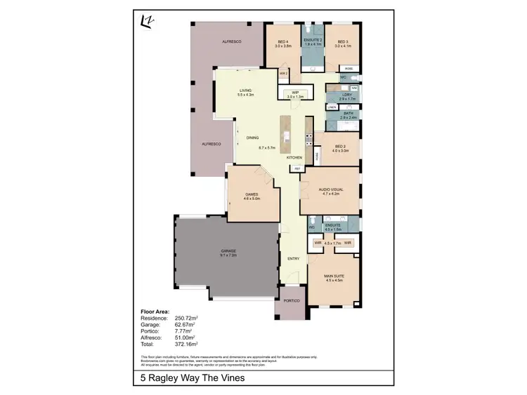 Floorplan of Homely house listing, 5 Ragley Way, The Vines WA 6069