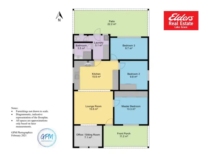 Floorplan of Homely house listing, 7 EGGERS PLACE, Lake Grace WA 6353