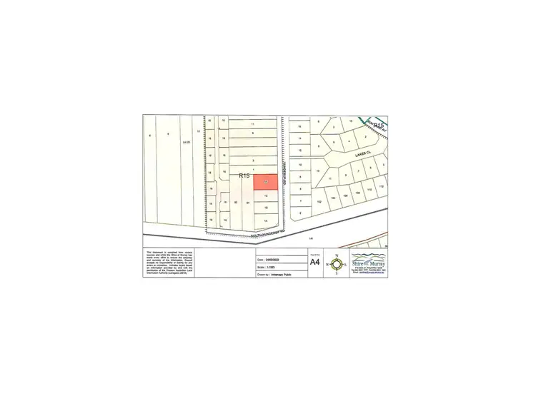 Floorplan of Homely land listing, 1D Yunderup Road, South Yunderup WA 6208
