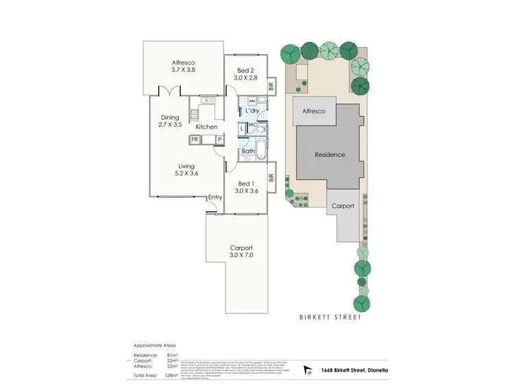 Floorplan of Homely house listing, 166B Birkett Street, Dianella WA 6059