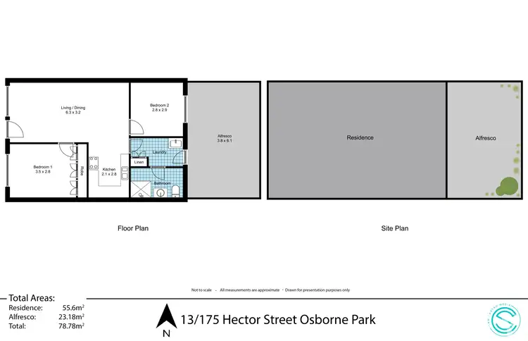 Floorplan of Homely villa listing, 13/175 Hector Street, Osborne Park WA 6017