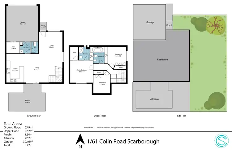 Floorplan of Homely townhouse listing, 1/61-63 Colin Road, Scarborough WA 6019