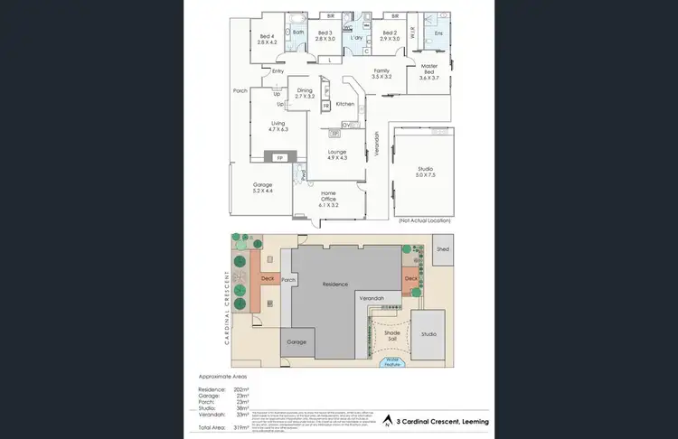Floorplan of Homely house listing, 3 Cardinal Crescent, Leeming WA 6149