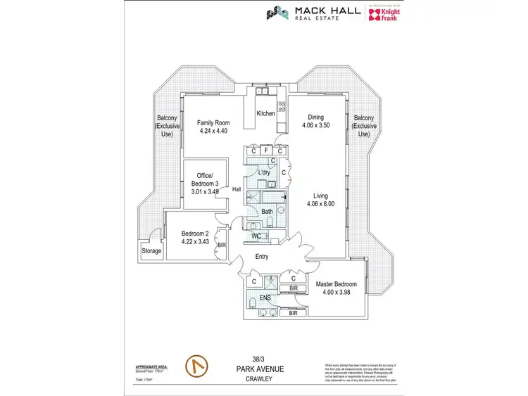 Floorplan of Homely apartment listing, 38/3 Park Avenue,, Crawley WA 6009