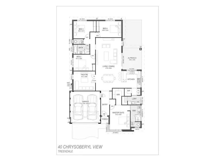 Floorplan of Homely house listing, 40 Chrysoberyl View, Australind WA 6233