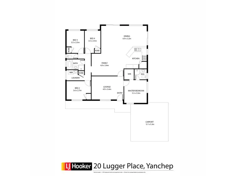 Floorplan of Homely house listing, 20 Lugger Place, Yanchep WA 6035