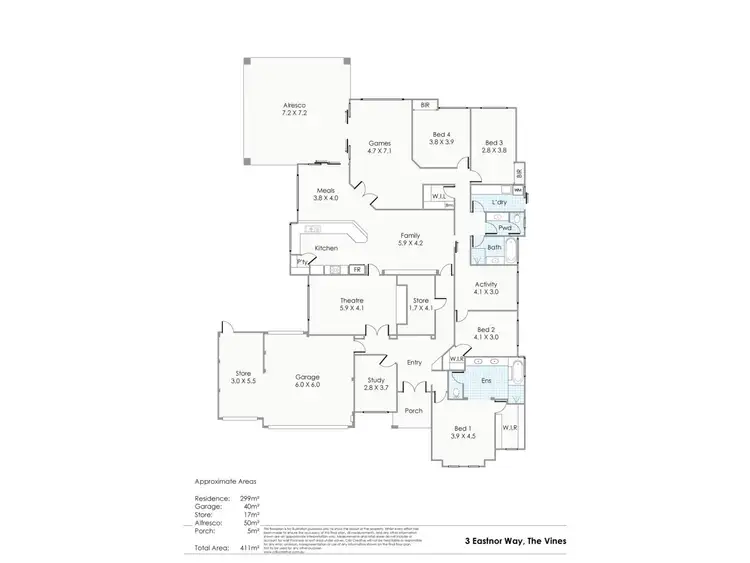 Floorplan of Homely house listing, 3 Eastnor Way, The Vines WA 6069