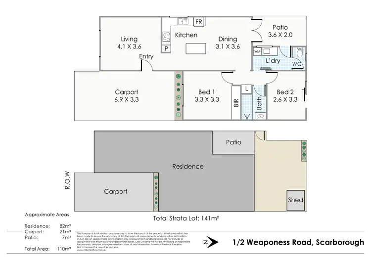 Floorplan of Homely villa listing, 1/2 Weaponess Road, Scarborough WA 6019