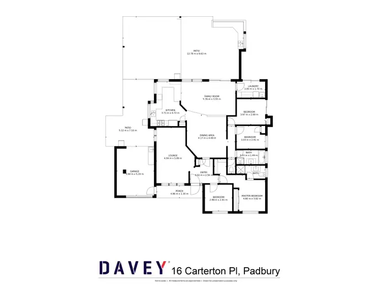 Floorplan of Homely house listing, 16 Carterton Place, Padbury WA 6025