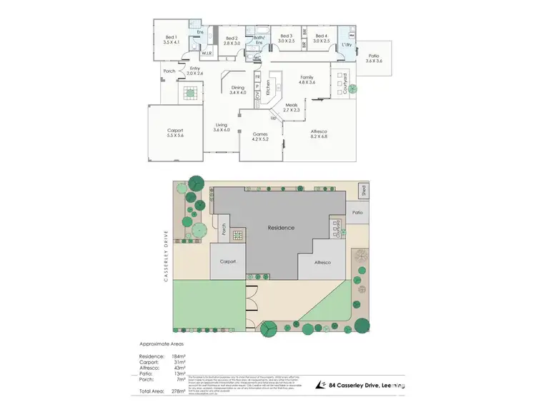 Floorplan of Homely house listing, 84 Casserly Drive, Leeming WA 6149
