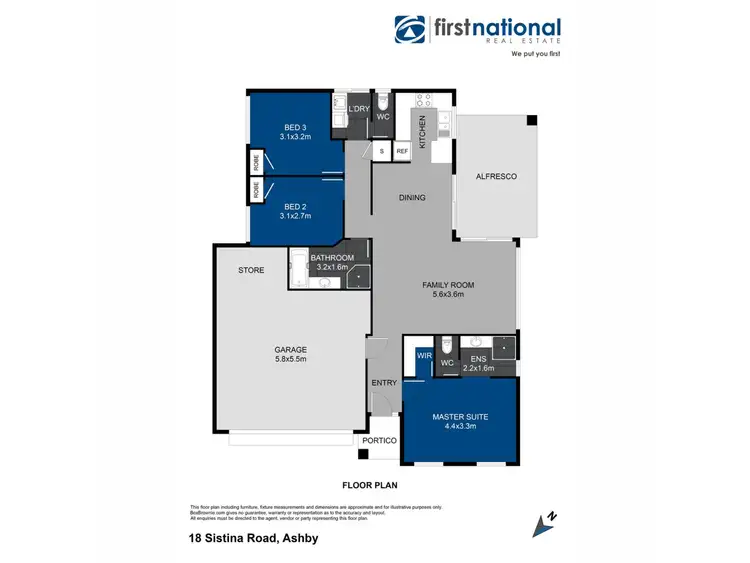 Floorplan of Homely house listing, 18 Sistina Road, Ashby WA 6065
