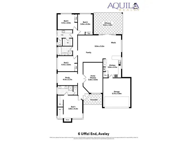 Floorplan of Homely house listing, 6 Uffizi End, Aveley WA 6069