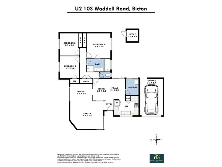 Floorplan of Homely villa listing, 103B Waddell Road, Bicton WA 6157