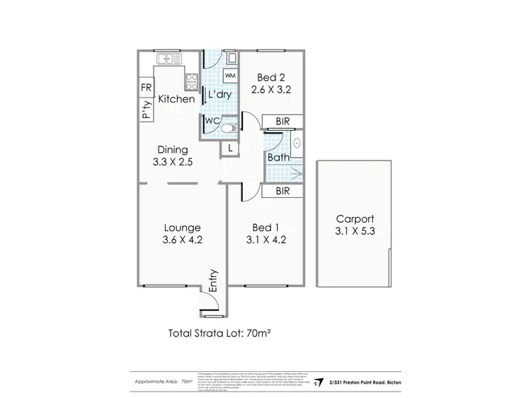 Floorplan of Homely villa listing, 3/331 Preston Point Road, Attadale WA 6156