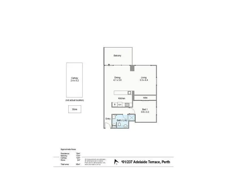 Floorplan of Homely apartment listing, 601/237 Adelaide Terrace, Perth WA 6000