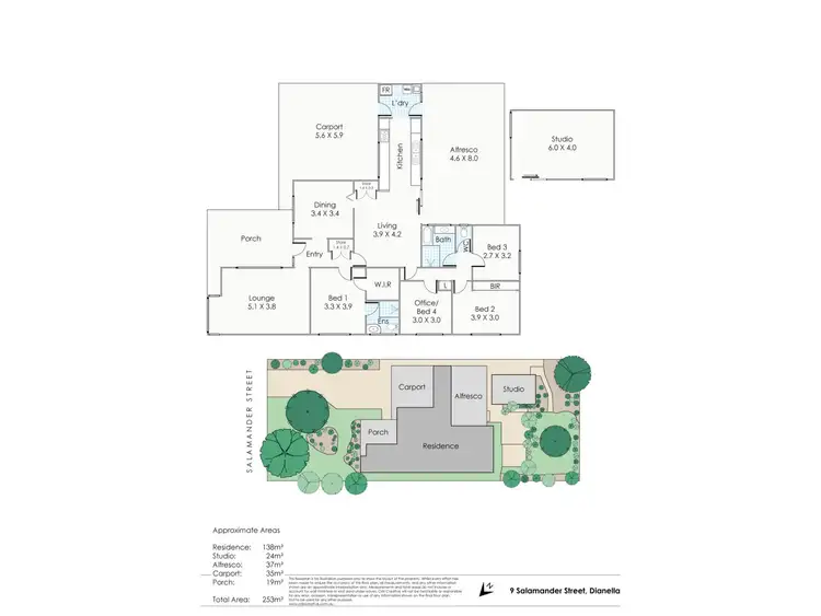 Floorplan of Homely house listing, 9 Salamander Street, Dianella WA 6059
