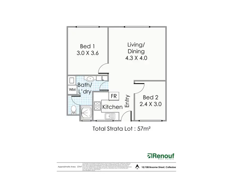 Floorplan of Homely apartment listing, 10/108 Broome Street, Cottesloe WA 6011