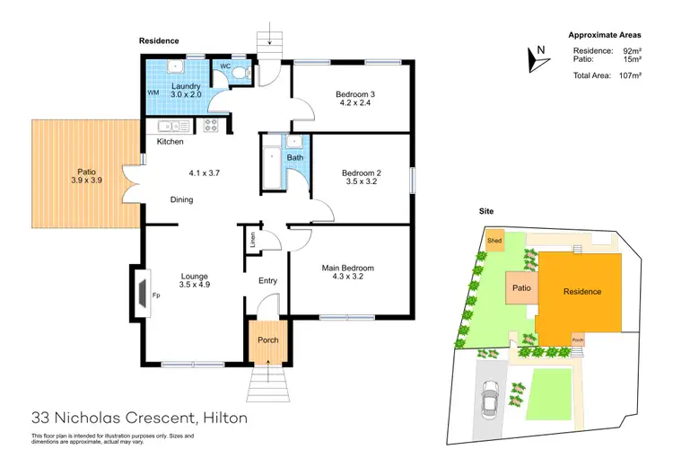 Floorplan of Homely house listing, 33 Nicholas Crescent, Hilton WA 6163