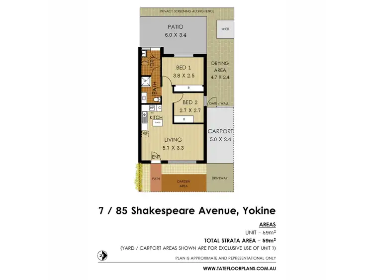Floorplan of Homely villa listing, 7/85 Shakespeare Avenue, Yokine WA 6060
