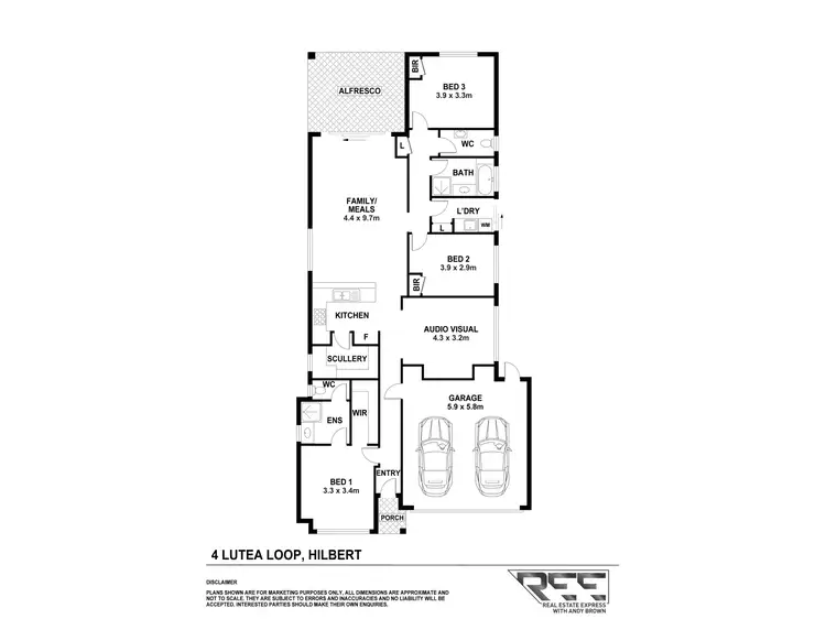 Floorplan of Homely house listing, 4 Lutea Loop, Hilbert WA 6112