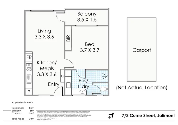Floorplan of Homely apartment listing, 7/3 Currie Street, Jolimont WA 6014