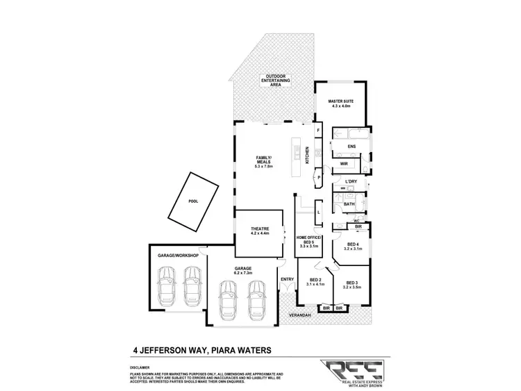 Floorplan of Homely house listing, 4 Jefferson Way, Piara Waters WA 6112