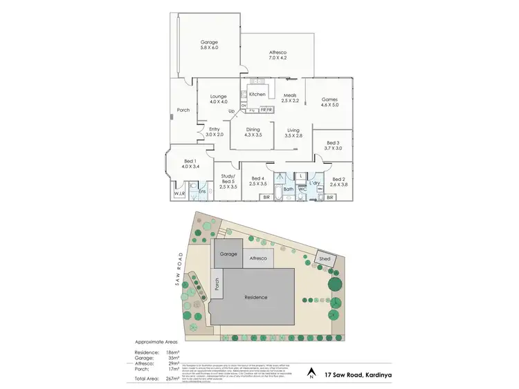 Floorplan of Homely house listing, 17 Saw Road, Kardinya WA 6163