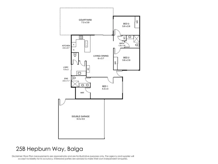 Floorplan of Homely villa listing, 25B Hepburn Way, Balga WA 6061