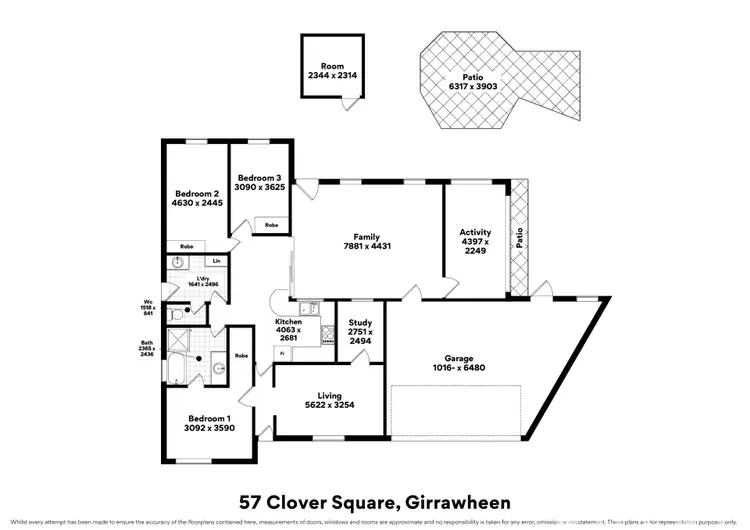 Floorplan of Homely house listing, 57 Clover Square, Girrawheen WA 6064