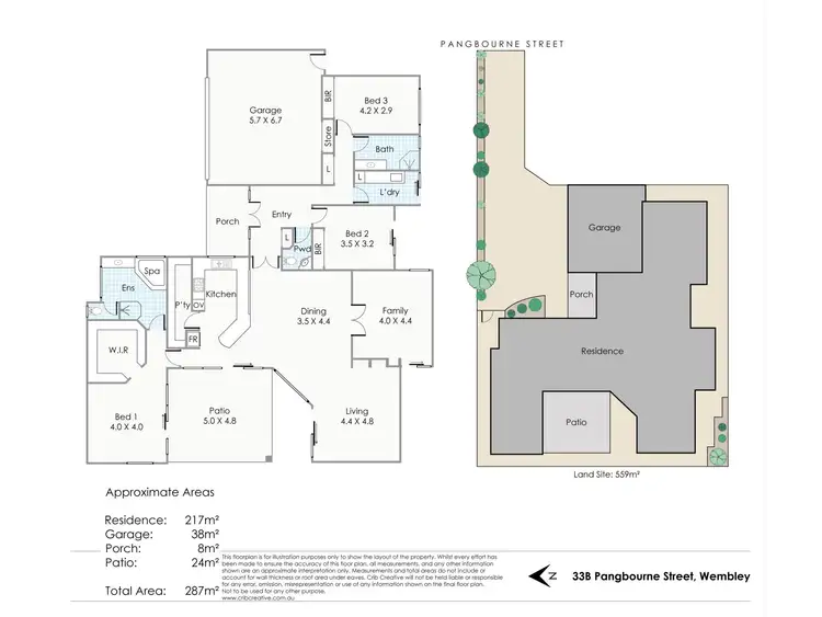 Floorplan of Homely house listing, 33B Pangbourne Street, Wembley WA 6014