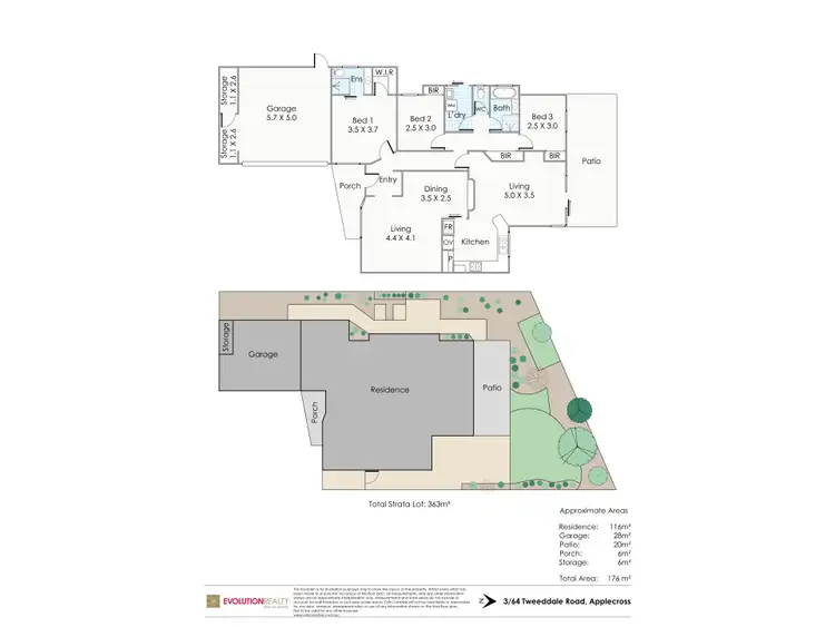 Floorplan of Homely villa listing, 3/64 Tweeddale Road, Applecross WA 6153