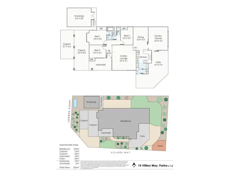 Floorplan of Homely house listing, 14 Villiers Way, Parkwood WA 6147