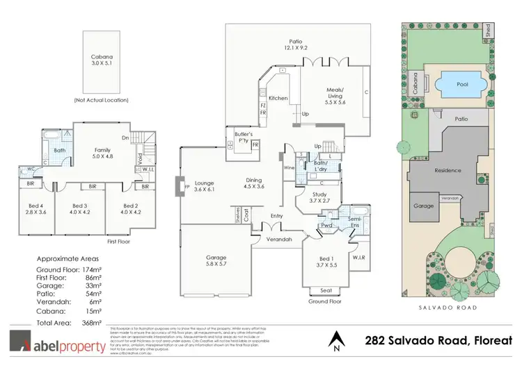 Floorplan of Homely house listing, 282 Salvado Road, Floreat WA 6014