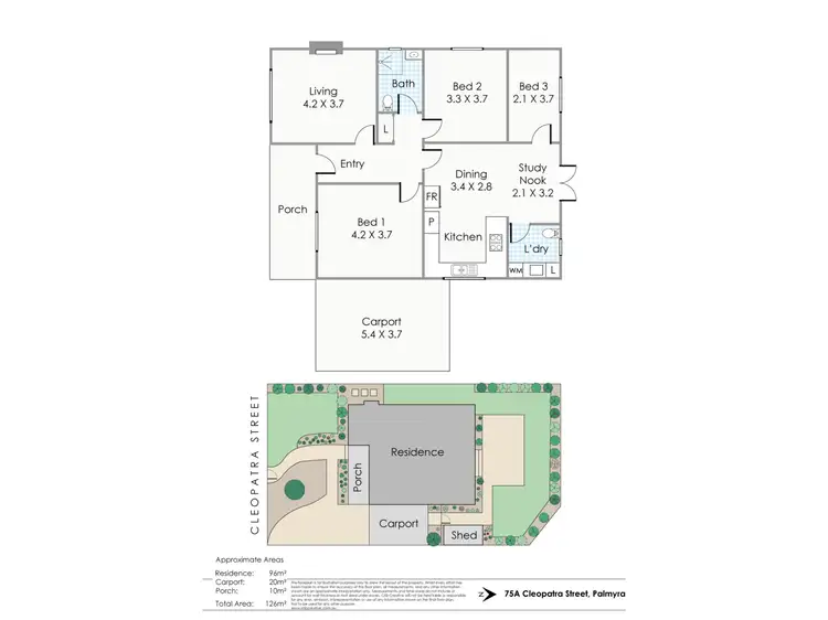 Floorplan of Homely house listing, 75A Cleopatra Street, Palmyra WA 6157