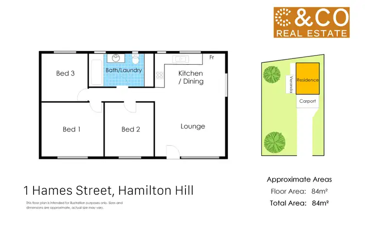 Floorplan of Homely house listing, 1 Hames Street, Hamilton Hill WA 6163