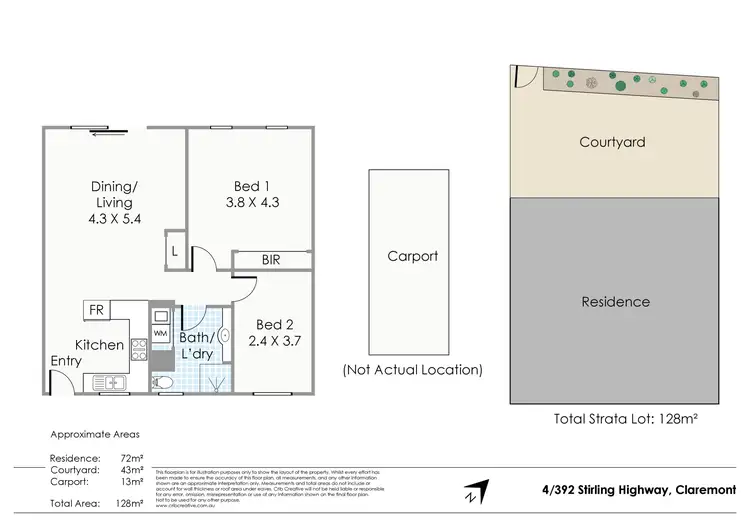 Floorplan of Homely apartment listing, 4/392 Stirling Highway, Claremont WA 6010