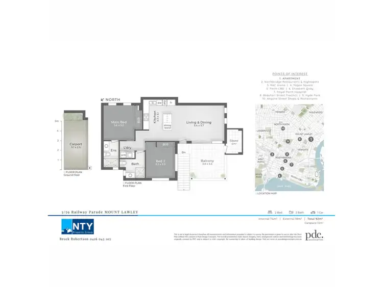 Floorplan of Homely apartment listing, 3/59 Railway Parade, Mount Lawley WA 6050