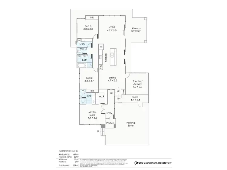 Floorplan of Homely house listing, 205 Grand Promenade, Doubleview WA 6018