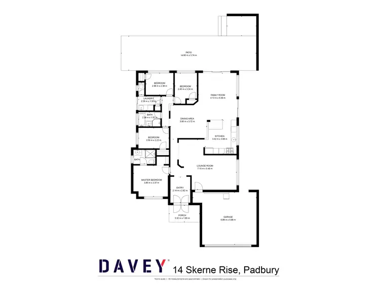 Floorplan of Homely house listing, 14 Skerne Rise, Padbury WA 6025