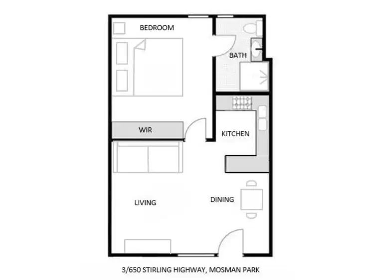 Floorplan of Homely apartment listing, 3/650 Stirling Highway, Mosman Park WA 6012