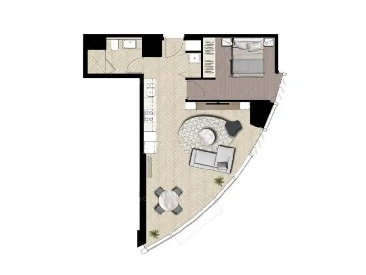 Floorplan of Homely apartment listing, 1305/11 Barrack Square, Perth WA 6000