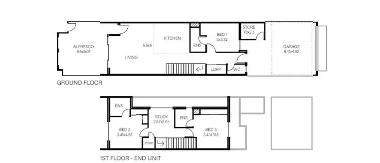 Floorplan of Homely townhouse listing, 5 Poppy Lane, Como WA 6152