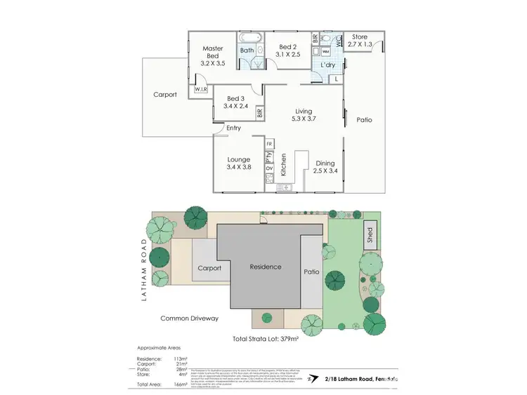 Floorplan of Homely villa listing, 2/18 Latham Road, Ferndale WA 6148
