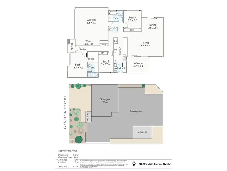Floorplan of Homely house listing, 51B Blackbird Avenue, Gwelup WA 6018