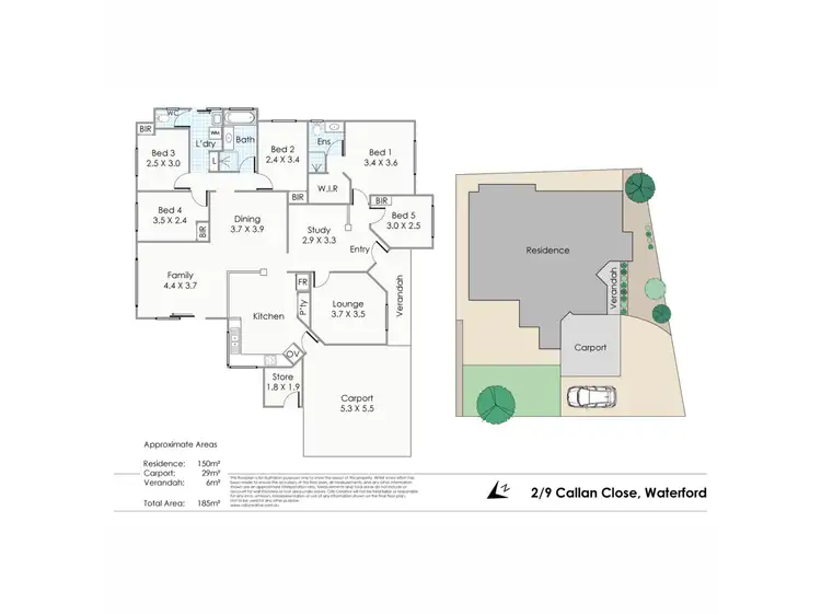 Floorplan of Homely house listing, 2/9 Callan Close, Waterford WA 6152