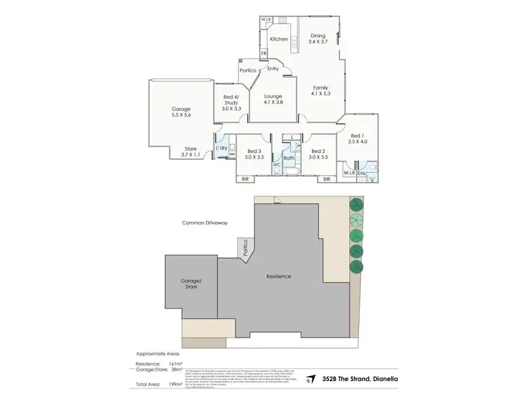 Floorplan of Homely semi-detached listing, 352B The Strand, Dianella WA 6059